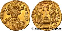 Byzantine coins CONSTANTINE IV, HERACLIUS and TIBERIUS Type : Solidus  Date : 674-681  Mint name / Town : Constantinople  Metal : gold  Millesimal fineness : 1000  ‰ Diameter : 19  mm Orientation dies