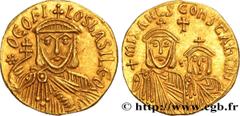 Byzantine coins THEOPHILUS Type : Solidus  Date : 831-840  Mint name / Town : Constantinople  Metal : gold  Diameter : 19,5  mm Orientation dies : 6  h. Weight : 4,44  g. Rarity : R2  Obverse descript
