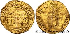 Feudal coins PROVENCE - COUNTY OF PROVENCE - JOANNA OF NAPLES Type : Florin d'or à la chambre  Date : c. 1372  Metal : gold  Millesimal fineness : 948  ‰ Diameter : 21  mm Orientation dies : 3  h. Wei
