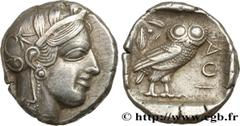 Greek Coins ATTICA - ATHENS Type : Tétradrachme  Date : c. 430 AC.  Mint name / Town : Athènes  Metal : silver  Diameter : 25  mm Orientation dies : 7  h. Weight : 17,19  g. Obverse legend : Anépigrap