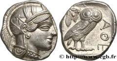 Greek Coins ATTICA - ATHENS Type : Tétradrachme  Date : c. 430 AC.  Mint name / Town : Athènes  Metal : silver  Diameter : 25  mm Orientation dies : 6  h. Weight : 17,19  g. Obverse legend : Anépigrap