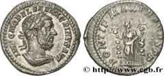 Roman coins MACRINUS Type : Denier  Date : octobre - décembre  Date : 217  Mint name / Town : Rome  Metal : silver  Millesimal fineness : 500  ‰ Diameter : 20  mm Orientation dies : 12  h. Weight : 3,