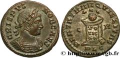 Roman coins CRISPUS Type : Centenionalis ou nummus  Date : 321  Mint name / Town : Lyon  Metal : copper  Diameter : 18,5  mm Orientation dies : 12  h. Weight : 3,34  g. Obverse legend : CRISPVS - NOB 