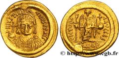 Byzantine coins JUSTINIAN I Type : Solidus  Date : 545-565  Mint name / Town : Constantinople  Metal : gold  Millesimal fineness : 1000  ‰ Diameter : 20,5  mm Orientation dies : 6  h. Weight : 4,45  g
