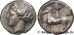 Greek Coins SICILY - SICULO-PUNIC - ENTELLA Type : Tétradrachme  Date : c. 350 - 320/315 AC.  Mint name / Town : Entella, Sicile  Metal : silver  Diameter : 23,5  mm Orientation dies : 12  h. Weight :