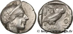 Greek Coins ATTICA - ATHENS Type : Tétradrachme  Date : c. 420 AC.  Mint name / Town : Athènes  Metal : silver  Diameter : 24  mm Orientation dies : 7  h. Weight : 17,23  g. Obverse legend : Anépigrap