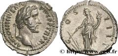 Roman coins ANTONINUS PIUS Type : Denier  Date : 151-152  Mint name / Town : Rome  Metal : silver  Millesimal fineness : 850  ‰ Diameter : 18,5  mm Orientation dies : 6  h. Weight : 3,20  g. Obverse l