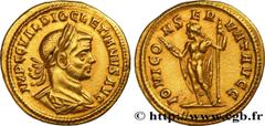 Roman coins DIOCLETIAN Type : Aureus  Date : 286  Mint name / Town : Rome  Metal : gold  Millesimal fineness : 1000  ‰ Diameter : 19,5  mm Orientation dies : 12  h. Weight : 4,55  g. Rarity : R3  Obve