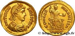 Roman coins THEODOSIUS I Type : Solidus  Date : 382-383  Mint name / Town : Constantinople  Metal : gold  Millesimal fineness : 1000  ‰ Diameter : 21  mm Orientation dies : 12  h. Weight : 4,45  g. Ra