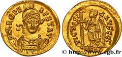 Roman coins LEO I Type : Solidus  Date : c. 462-466  Mint name / Town : Constantinople  Metal : gold  Millesimal fineness : 1000  ‰ Diameter : 19,5  mm Orientation dies : 6  h. Weight : 4,43  g. Offic