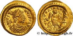 Byzantine coins JUSTIN I Type : Semissis  Date : 527-565  Mint name / Town : Constantinople  Metal : gold  Millesimal fineness : 1000  ‰ Diameter : 19  mm Orientation dies : 6  h. Weight : 2,20  g. Ra