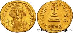 Byzantine coins CONSTANS II Type : Solidus  Date : 651-654  Mint name / Town : Constantinople  Metal : gold  Millesimal fineness : 1000  ‰ Diameter : 18,5  mm Orientation dies : 6  h. Weight : 4,34  g