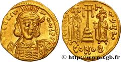 Byzantine coins CONSTANTINE IV, HERACLIUS and TIBERIUS Type : Solidus  Date : 669-673  Mint name / Town : Constantinople  Metal : gold  Millesimal fineness : 1000  ‰ Diameter : 19,5  mm Orientation di