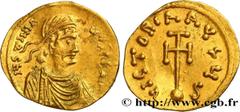 Byzantine coins JUSTINIAN II Type : Semissis  Date : 685-695  Mint name / Town : Constantinople  Metal : gold  Diameter : 17,5  mm Orientation dies : 7  h. Weight : 2,18  g. Rarity : R3  Officine : 7e
