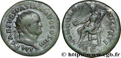 VESPASIEN(1/07/69-24/06/79)Titus Flavius Sabinus Vespasianus Dupondius, (MB, ئ 27) N° v32_0167    Date : 73 Nom de l'atelier : Rome Métal : bronze Diamètre : 27mm Axe des coins : 4h. Poids : 13,23g. D