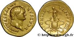 TITUS(1/07/69-13/09/81)Titus Flavius VespasianusCo-empereur(07/71-24/06/79) Aureus N° v32_0174    Date : 75 Nom de l'atelier : Rome Métal : or Diamètre : 20,5mm Axe des coins : 6h. Poids : 7,21g. Degr
