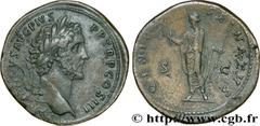 ANTONIN LE PIEUX(25/02/138-7/03/161)Titus Aurelius Fulvus Boionius Arrius AntoninusAuguste(10/07/138-7/03/161) Sesterce, (GB, ئ 34) N° v32_0239    Date : 142 Nom de l'atelier : Rome Métal : cuivre Dia