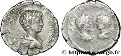 GETA, SEPTIME SEVERE et CARACALLA Denier N° v32_0308    Date : 201 Nom de l'atelier : Rome Métal : argent Diamètre : 19mm Axe des coins : 11h. Poids : 2,65g. Degré de rareté : R3 Etat de conservation 