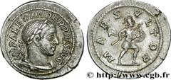 ALEXANDRE SEVERE(10/05/221-22/03/235)Marcus Aurelius Severus AlexanderAuguste (13/03/222-22/02/235) Denier N° v32_0335    Date : 232 Nom de l'atelier : Rome Métal : argent Diamètre : 21mm Axe des coin