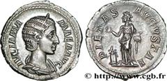 JULIA MAMEE(+235)Julia MamaeaFille de Julia Mوsa, mère d'Alexandre Sévère - Augusta(221-235) Denier N° v32_0344    Date : 231 Nom de l'atelier : Rome Métal : argent Diamètre : 20mm Axe des coins : 6h.