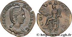 OTACILIA SEVERA(+249)Marcia Otacilia SeveraFemme de Philippe Ier, mère de Philippe II - Augusta (244-249) Sesterce, (GB, ئ 30) N° v32_0387    Date : 246 Nom de l'atelier : Rome Métal : cuivre Diamètre