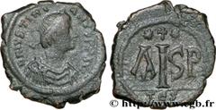 JUSTINIEN Ier(1/08/527-14/11/565) Seize nummi N° v32_0750    Date : 538-552 Nom de l'atelier : Thessalonique Métal : cuivre Diamètre : 23,5mm Axe des coins : 6h. Poids : 5,68g. Degré de rareté : R2 Et