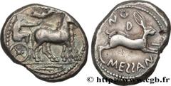 Greek Coins SICILY - MESSANA Type : Tétradrachme  Date : c. 455-451 AC.  Mint name / Town : Sicile, Messine  Metal : silver  Diameter : 27,5  mm Orientation dies : 2  h. Weight : 17,36  g. Rarity : R2