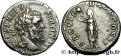 Roman coins PERTINAX Type : Denier  Date : 193  Mint name / Town : Rome  Metal : silver  Millesimal fineness : 750  ‰ Diameter : 17  mm Orientation dies : 6  h. Weight : 3,19  g. Rarity : R2  Obverse 
