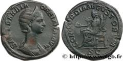 Roman coins ORBIANA Type : Sesterce  Date : 225  Mint name / Town : Rome  Metal : copper  Diameter : 32  mm Orientation dies : 12  h. Weight : 23,41  g. Rarity : R3  Officine : 6e  Obverse legend : SA