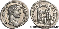 Roman coins DIOCLETIAN Type : Argenteus  Date : 294  Mint name / Town : Trèves  Metal : silver  Millesimal fineness : 900  ‰ Diameter : 19,5  mm Orientation dies : 6  h. Weight : 3,12  g. Rarity : R3 