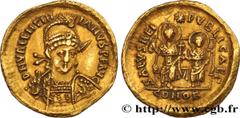 Roman coins VALENTINIAN III Type : Solidus  Date : c. 425-429  Mint name / Town : Constantinople  Metal : gold  Millesimal fineness : 1000  ‰ Diameter : 21  mm Orientation dies : 6  h. Weight : 4,35  