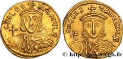 Byzantine coins LEO III and CONSTANTINE V Type : Solidus  Date : 737-741  Mint name / Town : Constantinople  Metal : gold  Millesimal fineness : 1.000  ‰ Diameter : 20  mm Orientation dies : 6  h. Wei