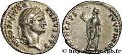 Roman coins DOMITIANUS Type : Denier  Date : 74  Mint name / Town : Rome  Metal : silver  Millesimal fineness : 900  ‰ Diameter : 17,5  mm Orientation dies : 6  h. Weight : 3,43  g. Rarity : R1  Obver