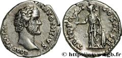 Roman coins ANTONINUS PIUS Type : Denier  Date : octobre  Date : 138  Mint name / Town : Rome  Metal : silver  Millesimal fineness : 900  ‰ Diameter : 17,5  mm Orientation dies : 6  h. Weight : 3,29  