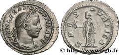 Roman coins SEVERUS ALEXANDER Type : Denier  Date : 232  Mint name / Town : Rome  Metal : silver  Millesimal fineness : 500  ‰ Diameter : 20  mm Orientation dies : 7  h. Weight : 3,04  g. Officine : 4