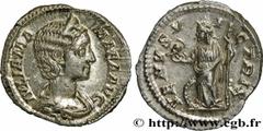 Roman coins JULIA MAMAEA Type : Denier  Date : 231  Mint name / Town : Rome  Metal : silver  Diameter : 19,5  mm Orientation dies : 7  h. Weight : 3,48  g. Rarity : R1  Officine : 6e  Obverse legend :