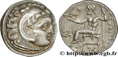 ROYAUME DE MACEDOINE - ANTIGONE LE BORGNE(323-301 avant J.-C.)Monnayage au nom et au type d'Alexandre III le Grand Drachme N° v34_0118    Date : c. 319-310 AC. Nom de l'atelier : Ionie, Colophon Métal