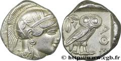 ATTIQUE - ATHENES(Ve siècle avant J.-C.) Tétradrachme N° v34_0164    Date : c. 430 AC. Nom de l'atelier : Athènes Métal : argent Diamètre : 25mm Axe des coins : 1h. Poids : 17,11g. Etat de conservatio