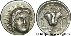 CARIE - خLES DE CARIE - RHODES(IIIe-IIe siècles avant J.-C.) Tétradrachme N° v34_0224    Date : c. 230-205 AC. Nom de l'atelier : Rhodes Métal : argent Diamètre : 26mm Axe des coins : 12h. Poids : 13,
