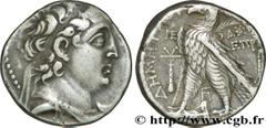 ROYAUME SELEUCIDE - DEMETRIUS II NICATOR(129-125 avant J.-C.)Second règne Tétradrachme N° v34_0287    Date : 128-127 AC. Nom de l'atelier : Phénicie, Tyr Métal : argent Diamètre : 26,5mm Axe des coins