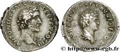 ANTONIN et MARC AURELE CESAR(140-161)Antoninus Pius, Marcus Aurelius Cوsar Denier N° v34_0518    Date : 140 Nom de l'atelier : Rome Métal : argent Diamètre : 17,5mm Axe des coins : 6h. Poids : 3,11g. 