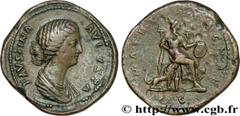 FAUSTINE JEUNE(+175)Annia Galeria FaustinaAugusta(146-175) Sesterce, (GB, ئ 34) N° v34_0542    Date : 165-175 Nom de l'atelier : Rome Métal : bronze Diamètre : 34mm Axe des coins : 12h. Poids : 30,90g