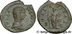 JULIA DOMNA(+217) Julia DomnaAugusta(194-217) As, (MB, ئ 27) N° v34_0579    Date : 198 Nom de l'atelier : Rome Métal : bronze Diamètre : 27mm Axe des coins : 11h. Poids : 11,98g. Degré de rareté : R2 