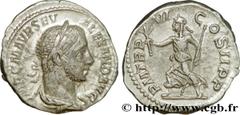 ALEXANDRE SEVERE(10/05/221-22/03/235)Marcus Aurelius Severus AlexanderAuguste (13/03/222-22/02/235) Denier N° v34_0632    Date : 227 Nom de l'atelier : Rome Métal : argent Diamètre : 18,5mm Axe des co