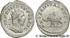 PHILIPPE Ier L'ARABE(03/244-09/249)Marcus Julius Philippus Antoninien N° v34_0677    Date : 249 Nom de l'atelier : Rome Métal : billon Diamètre : 24mm Axe des coins : 1h. Poids : 3,54g. Etat de conser