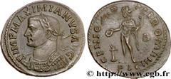MAXIMIEN HERCULE(10/12/285-02/310)Marcus Aurelius Valerius MaximianusAuguste I (1/04/286-1/05/305) Follis ou nummus N° v34_0849    Date : 300-302 Nom de l'atelier : Lyonnaise, Lyon Métal : cuivre Diam