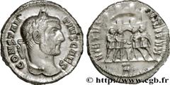 CONSTANCE Ier CHLORE(1/03/293-25/07/306)Flavius Valerius ConstantiusCésar(1/03/293-1/05/305) Argenteus N° v34_0857    Date : 295-297 Nom de l'atelier : Rome Métal : argent Diamètre : 18,5mm Axe des co