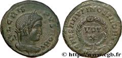 CRISPUS(1/04/317-09/326)Flavius Julius CrispusCésar(317-326) Centenionalis ou nummus N° v34_0991    Date : 323 Nom de l'atelier : Lyonnaise, Lyon Métal : cuivre Diamètre : 18,5mm Axe des coins : 6h. P