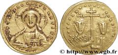 CONSTANTIN VII PORPHYROGENETE(6/06/913-9/11/959)Constantin VII et Romain II(6/04/945-9/11/959) Solidus N° v34_1097    Date : 945-959 Nom de l'atelier : Constantinople Métal : or Diamètre : 19,5mm Axe 