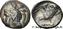 Greek Coins CALABRIA - TARAS Type : Drachme  Date : c. 280-272 AC.  Mint name / Town : Tarente  Metal : silver  Diameter : 16,5  mm Orientation dies : 11  h. Weight : 3,23  g. Rarity : R1  Obverse leg